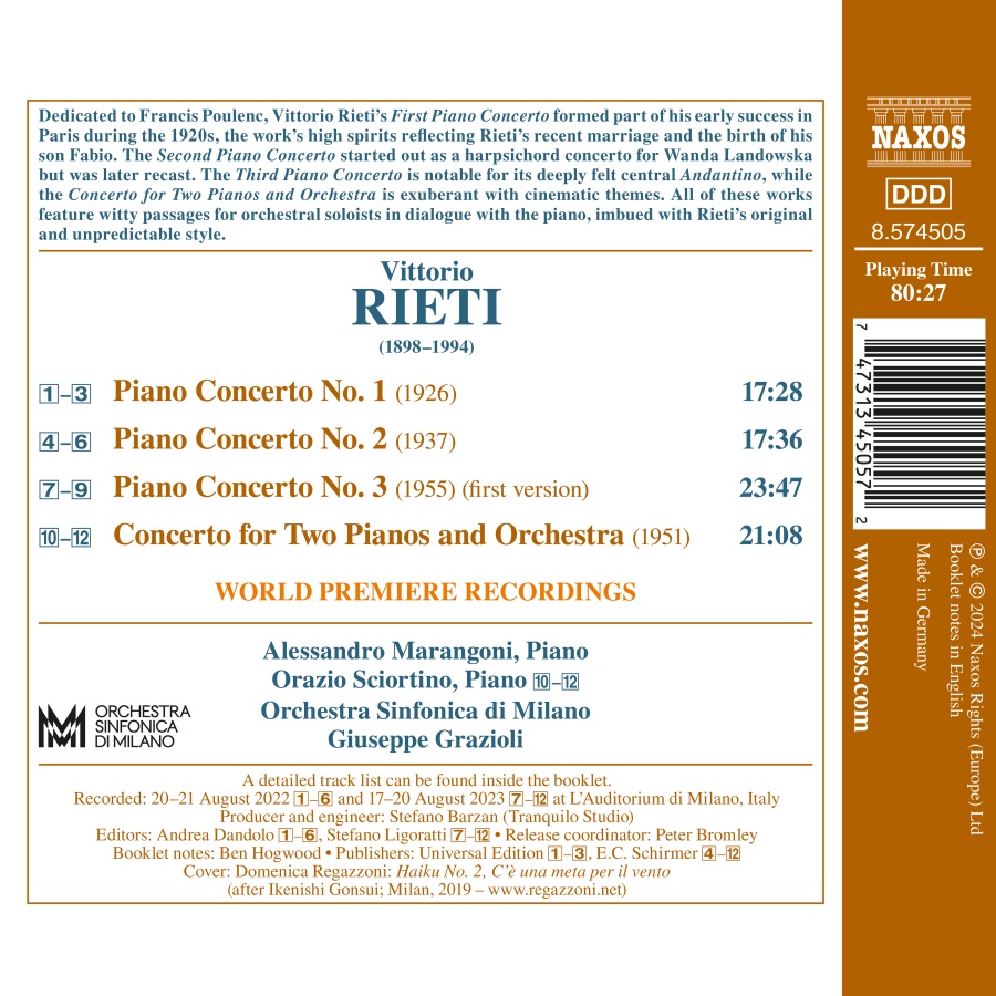 Rieti: Piano Concertos - slide-1