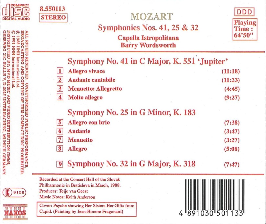 Mozart: Symphonies 41, 25 &  32 - slide-1