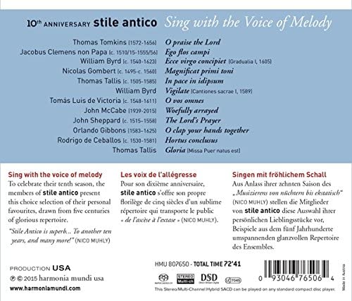 Sing with the Voice of Melody – Tomkins, Byrd, Gombert, Tallis … - slide-1