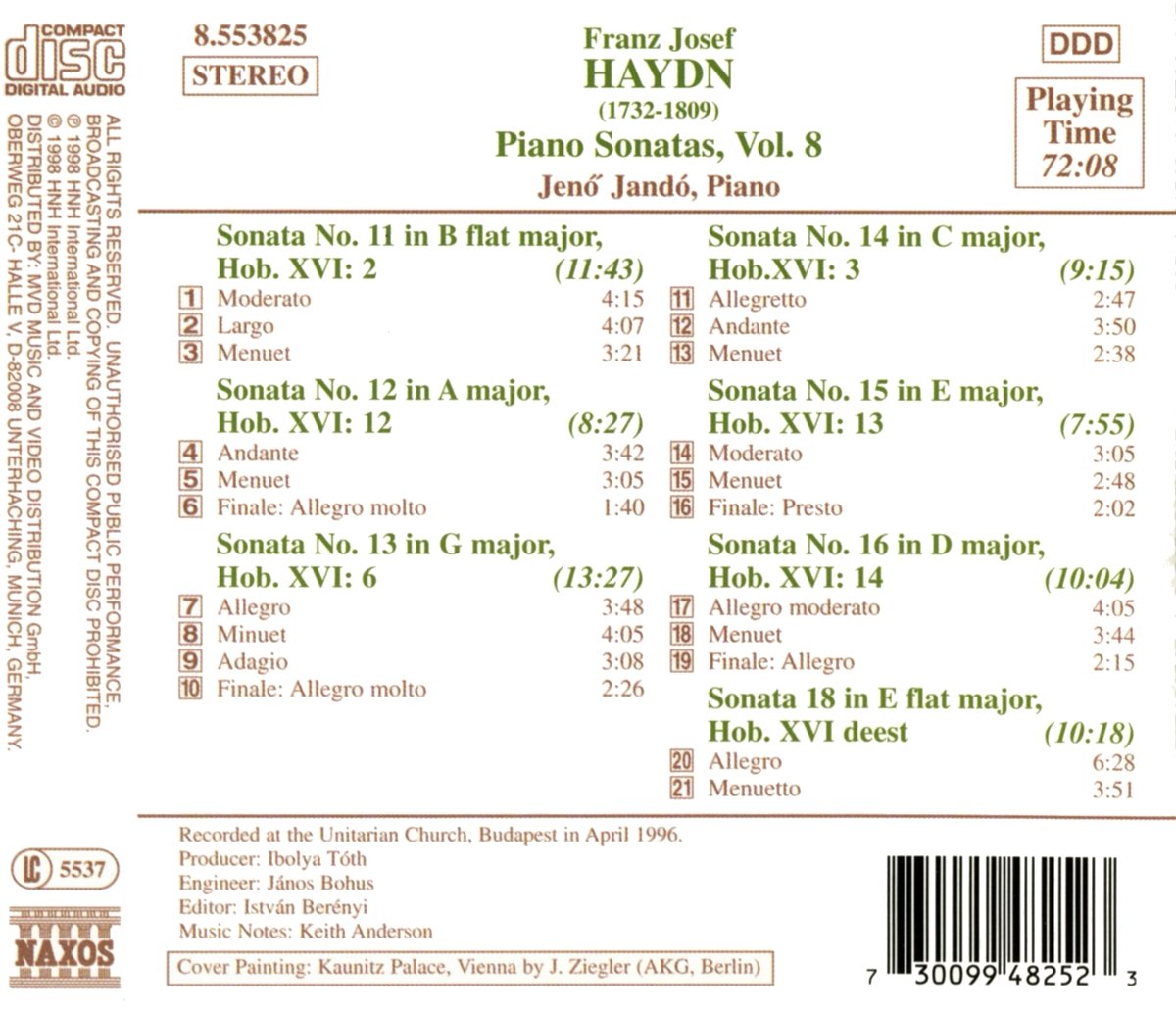 HAYDN: Piano Sonatas vol. 8 - slide-1