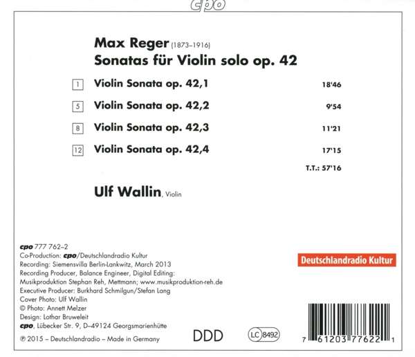 Reger: Sonatas for Violin solo op. 42 - slide-1