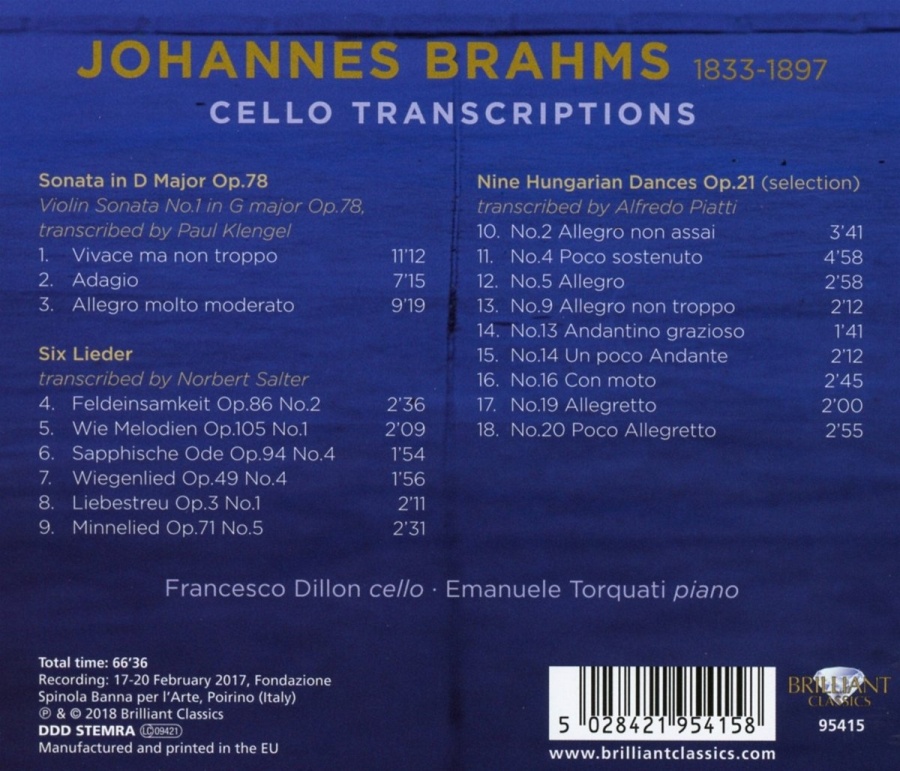Brahms: Cello Transcriptions - slide-1