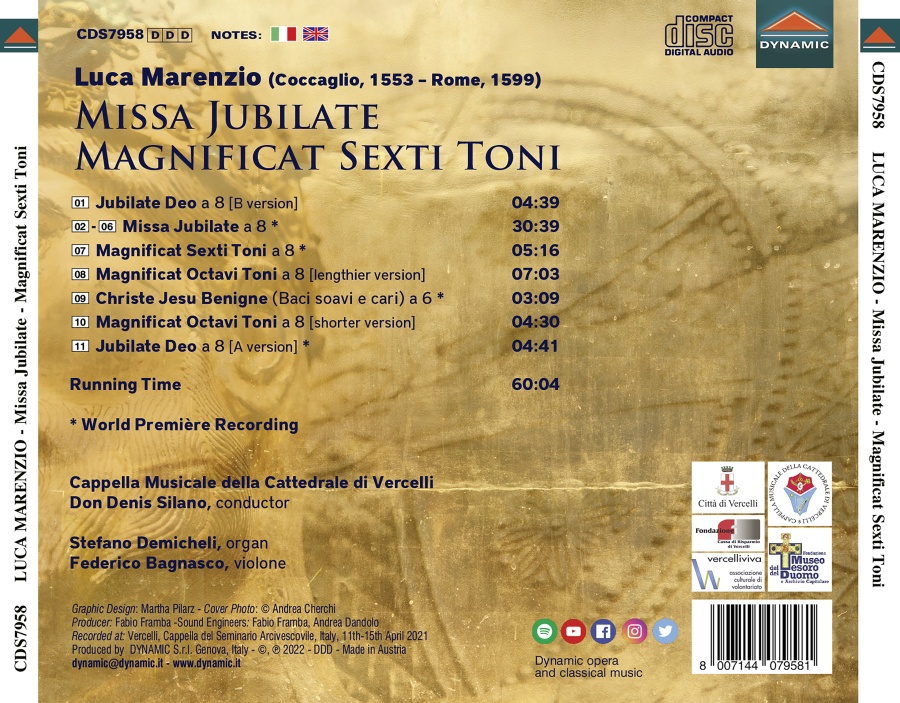 Marenzio: Missa Jubilate; Magnificat Sexti Toni - slide-1