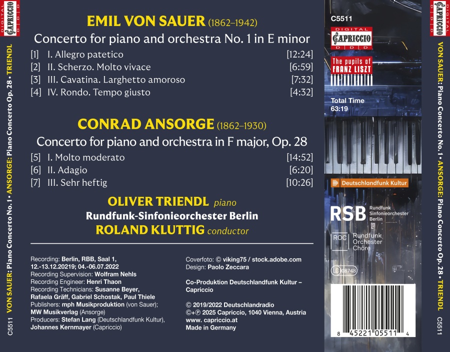 Sauer & Ansorge: Piano Concertos - slide-1