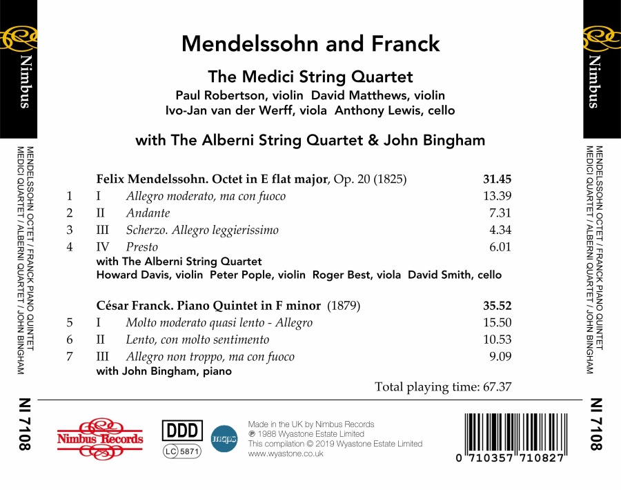 Mendelssohn: String Octet; Franck: Piano Quintet - slide-1