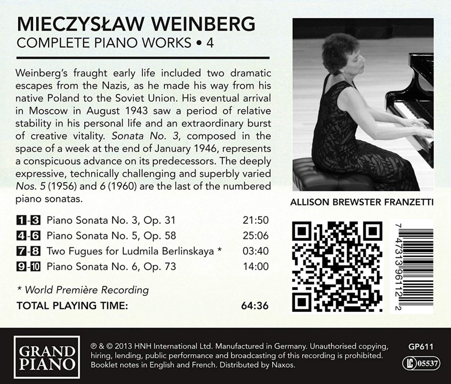 Weinberg: Piano Works Vol. 4 - Piano Sonatas Nos. 3, 5 & 6, Fugues - slide-1