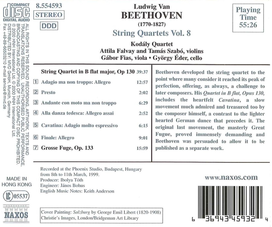 BEETHOVEN: String Quartets, Vol. 8 - No. 13; Grosse Fuge, Op. 133 - slide-1