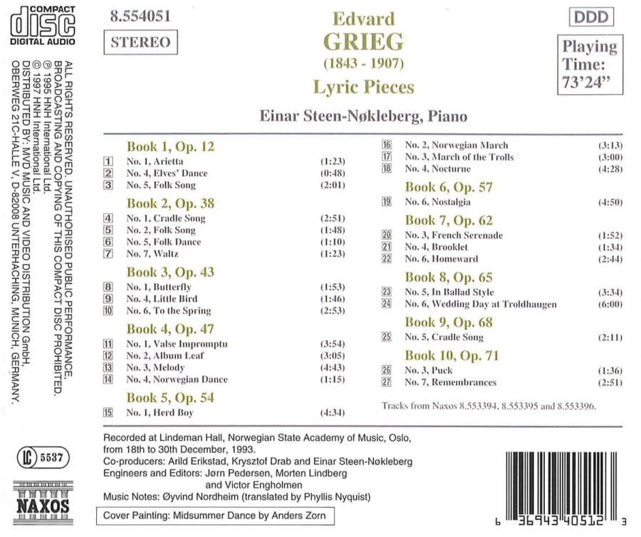 GRIEG: Lyric Pieces (Selection) - slide-1