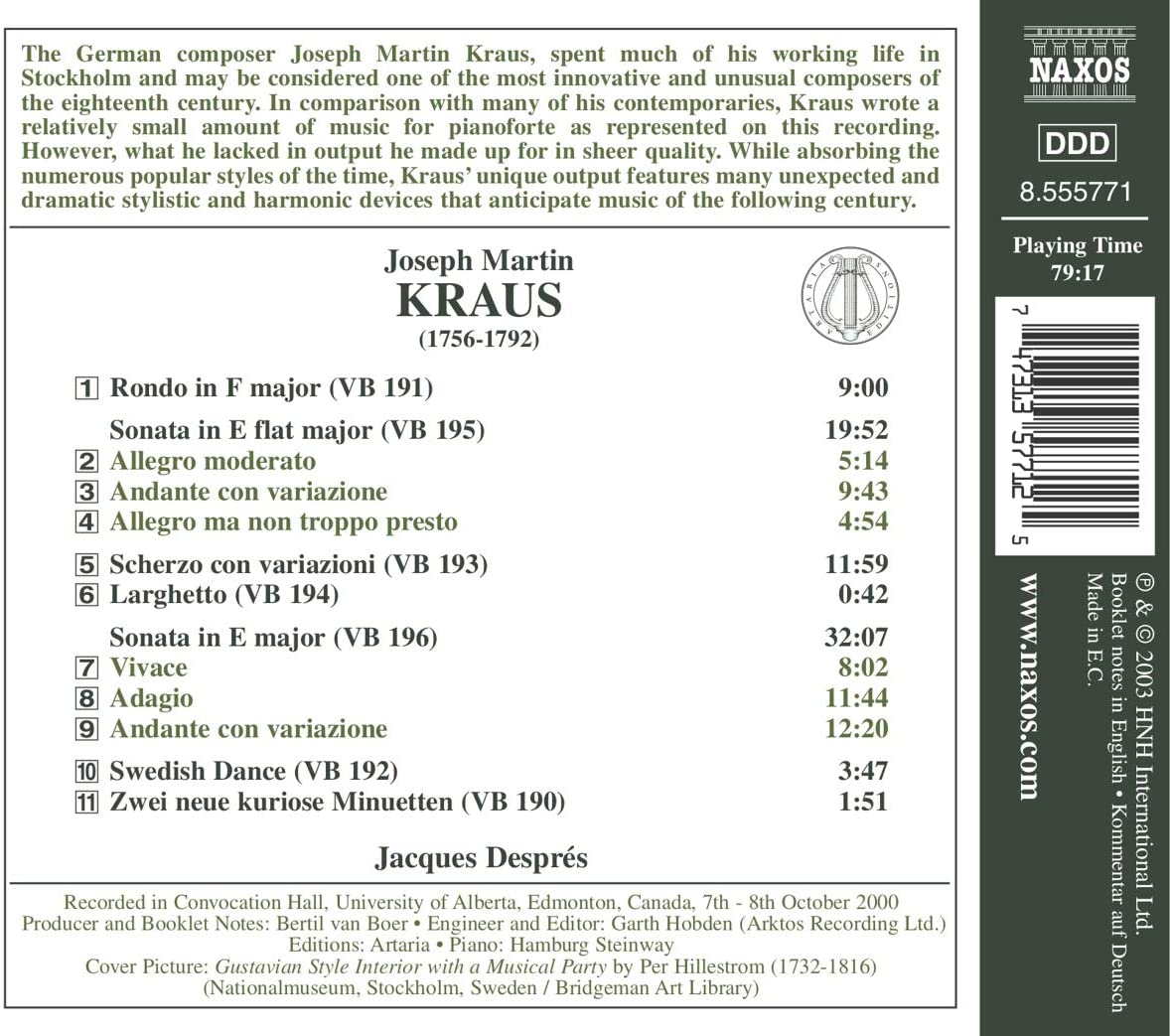 KRAUS: Complete piano music - slide-1