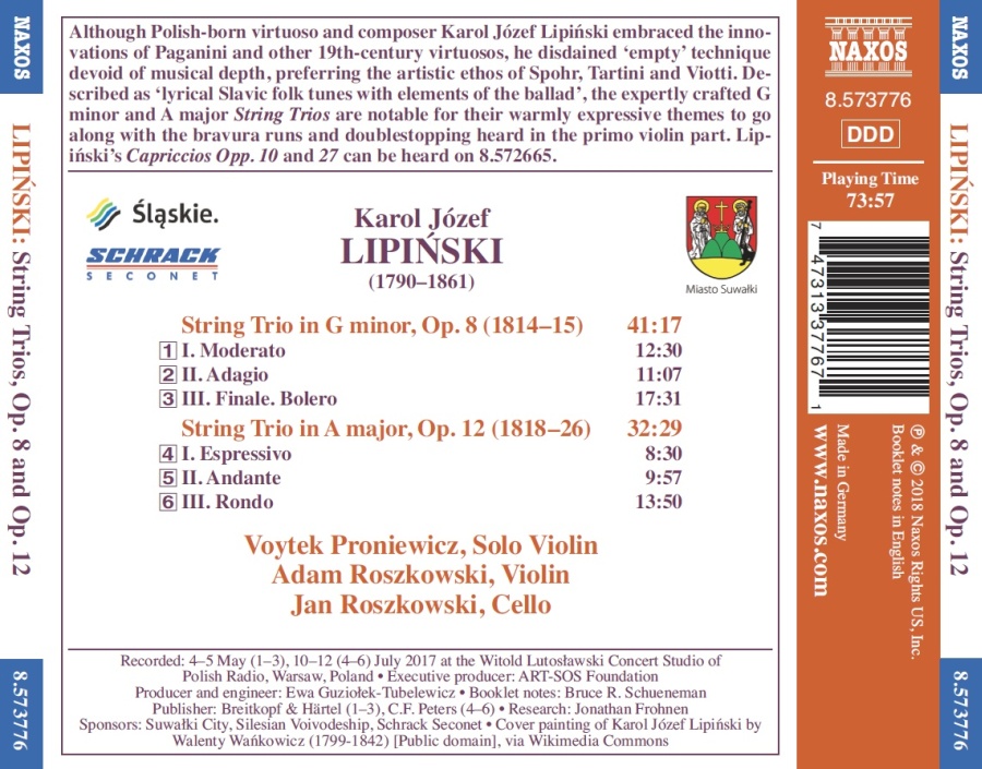 Lipiński: String Trios, Op. 8 and Op. 12 - slide-1