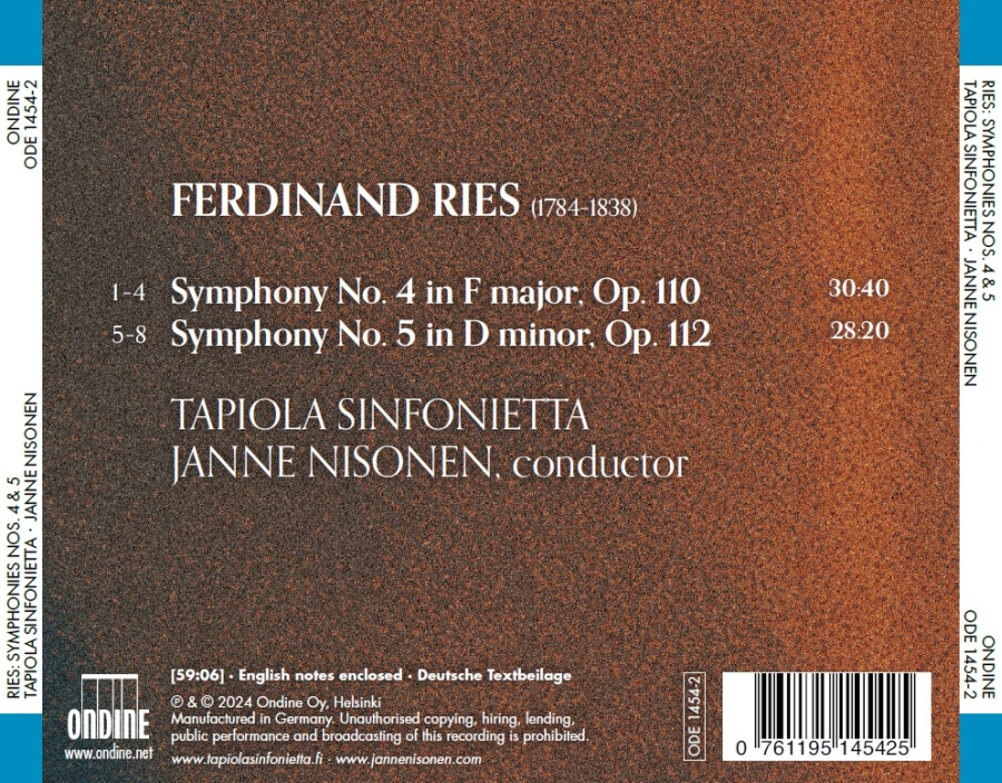 Ries: Symphonies Nos. 4 & 5 - slide-1