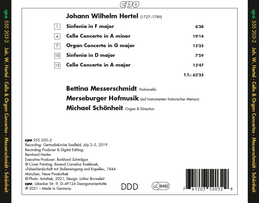 Hertel: Cello & Organ Concertos - slide-1