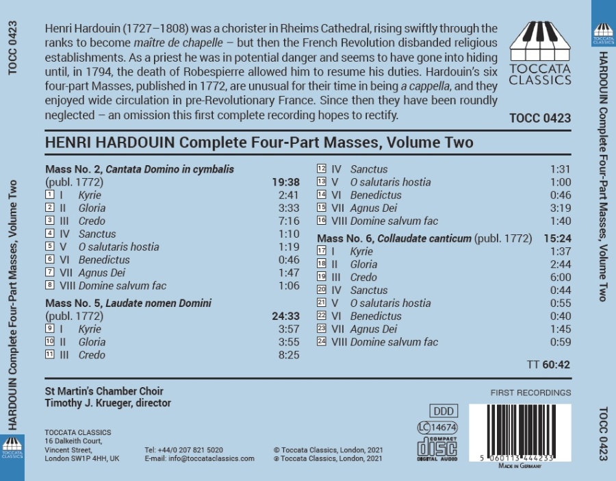 Hardouin: Complete Four-Part a cappella Masses Vol. 2 - slide-1