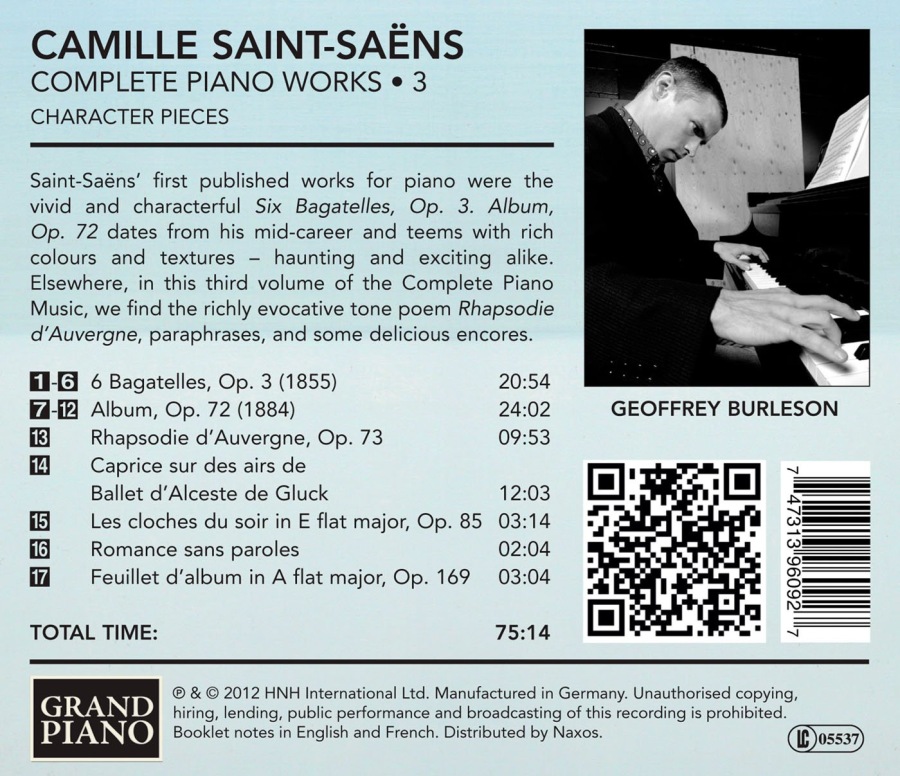 Saint-Saëns: Piano Works Vol. 3 - slide-1