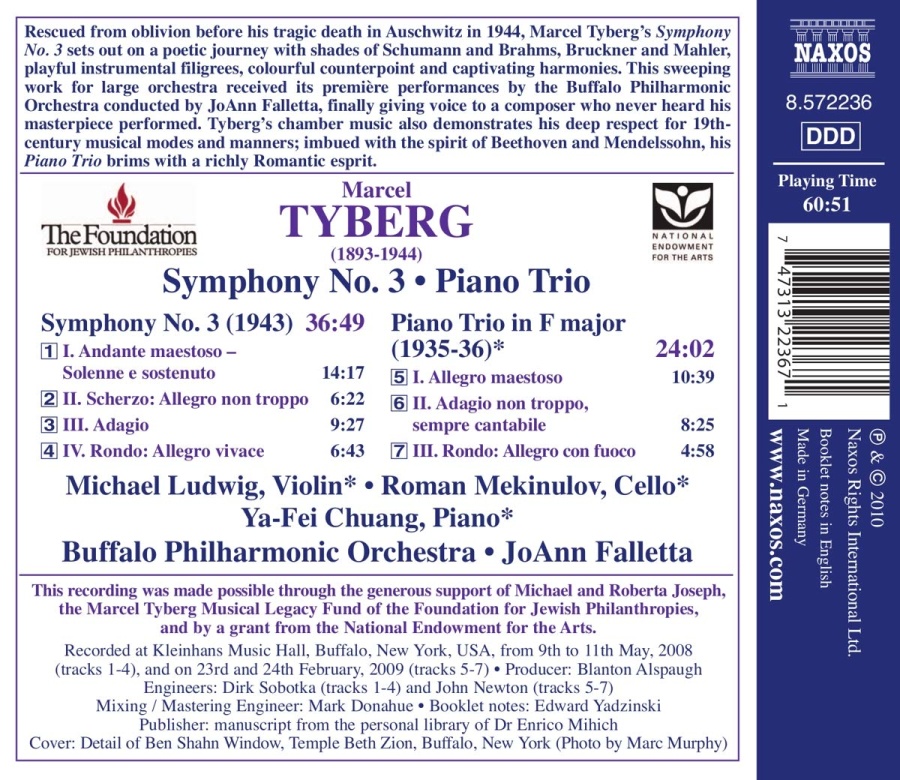 TYBERG: Symphony No. 3; Piano Trio - slide-1