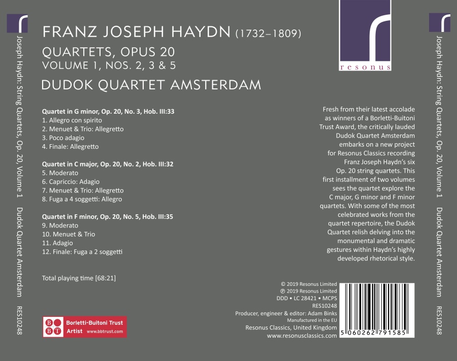 Haydn: Quartets Volume 1 - op. 20 Nos. 2, 3, 5 - slide-1