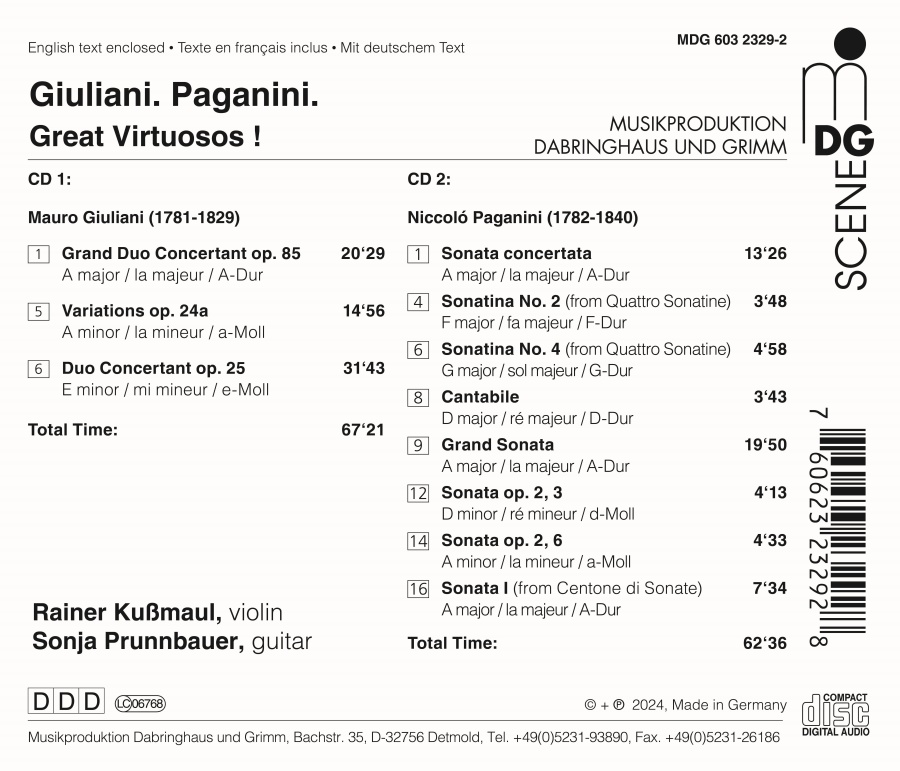 Giuliani & Paganini: Violin and Guitar Duos - slide-1