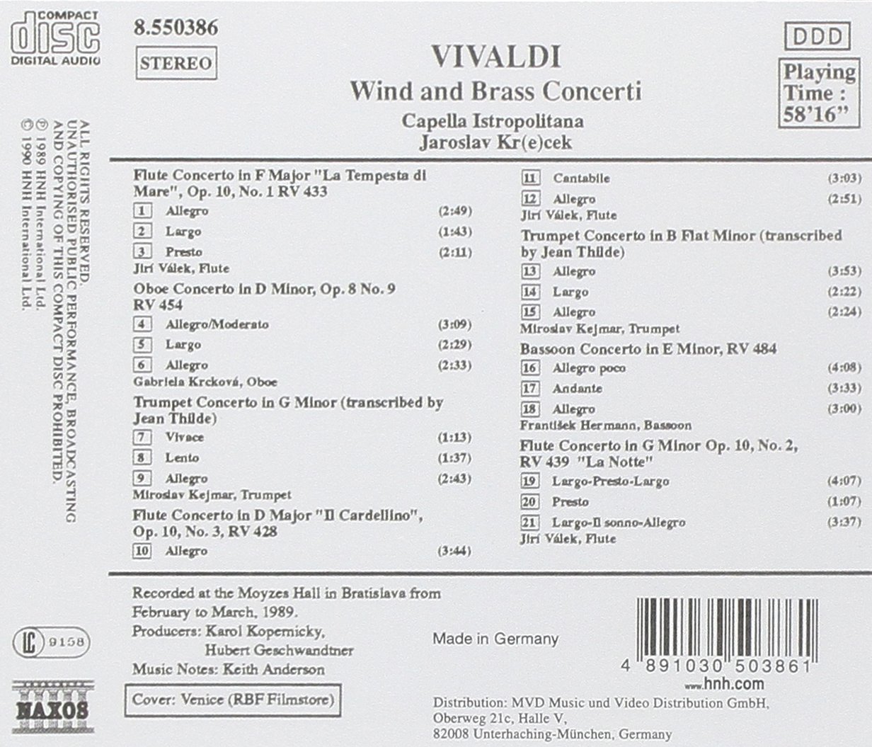 VIVALDI: Vind Concerti - slide-1