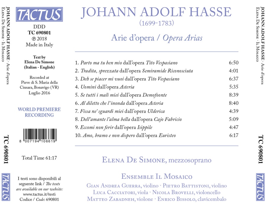 Hasse: Opera Arias - slide-1