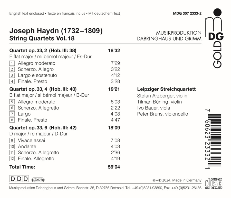 Haydn: String Quartets Vol. 18 - slide-1