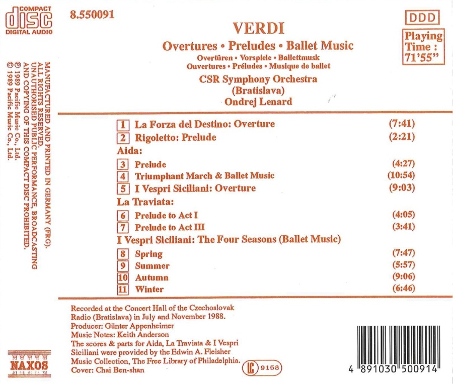 Verdi: Overtures & Preludes - slide-1