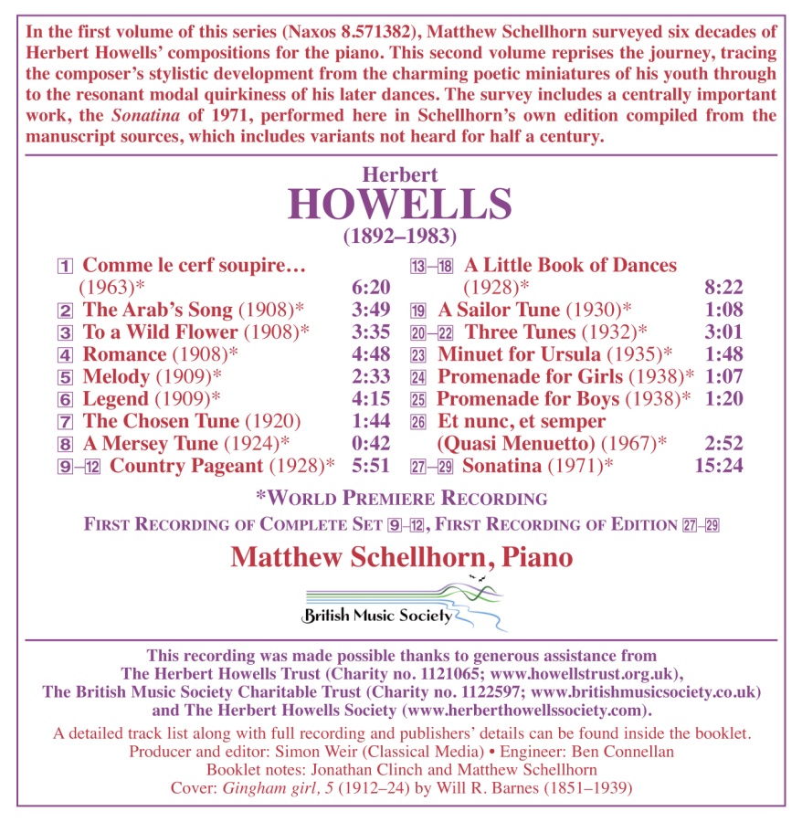 Howells: Piano Music Vol. 2 - slide-1