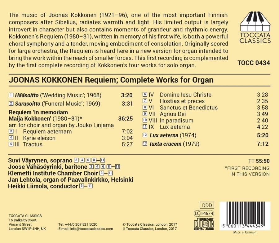Kokkonen: Requiem & Organ Works - slide-1