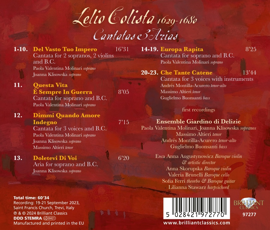 Colista: Cantatas & Arias - slide-1