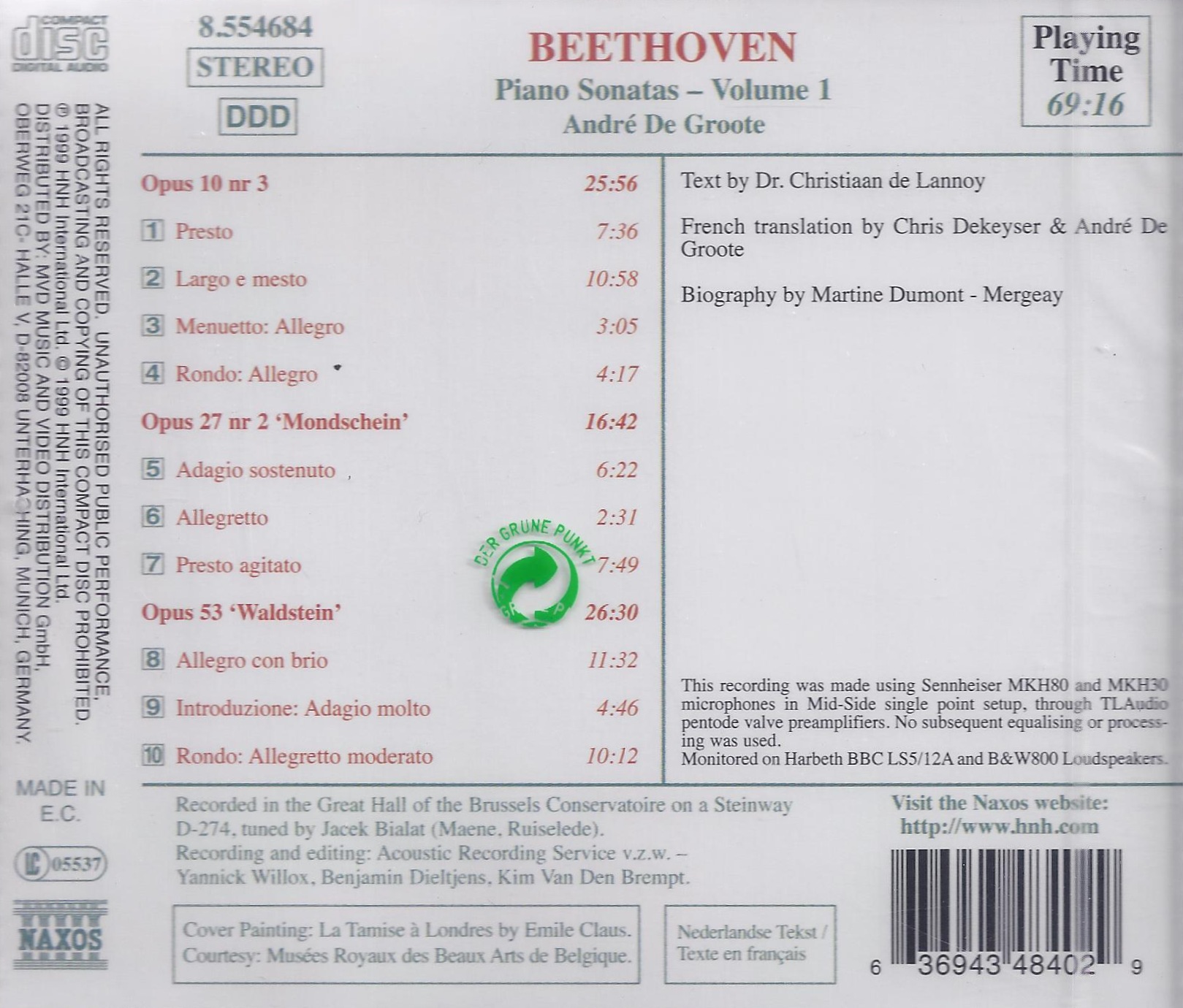 BEETHOVEN: Piano Sonatas vol. 1 - slide-1