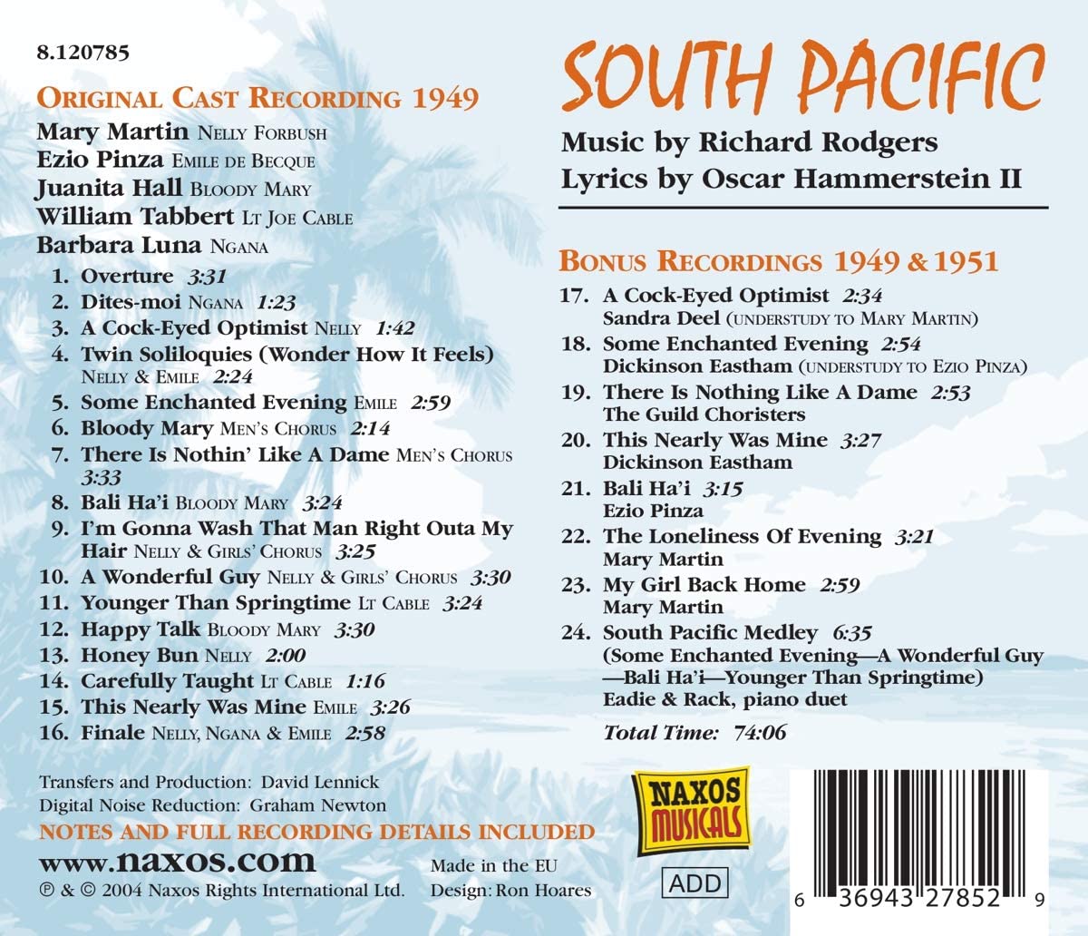 South Pacific - Original Broadway Cast And Bonus Recordings - slide-1
