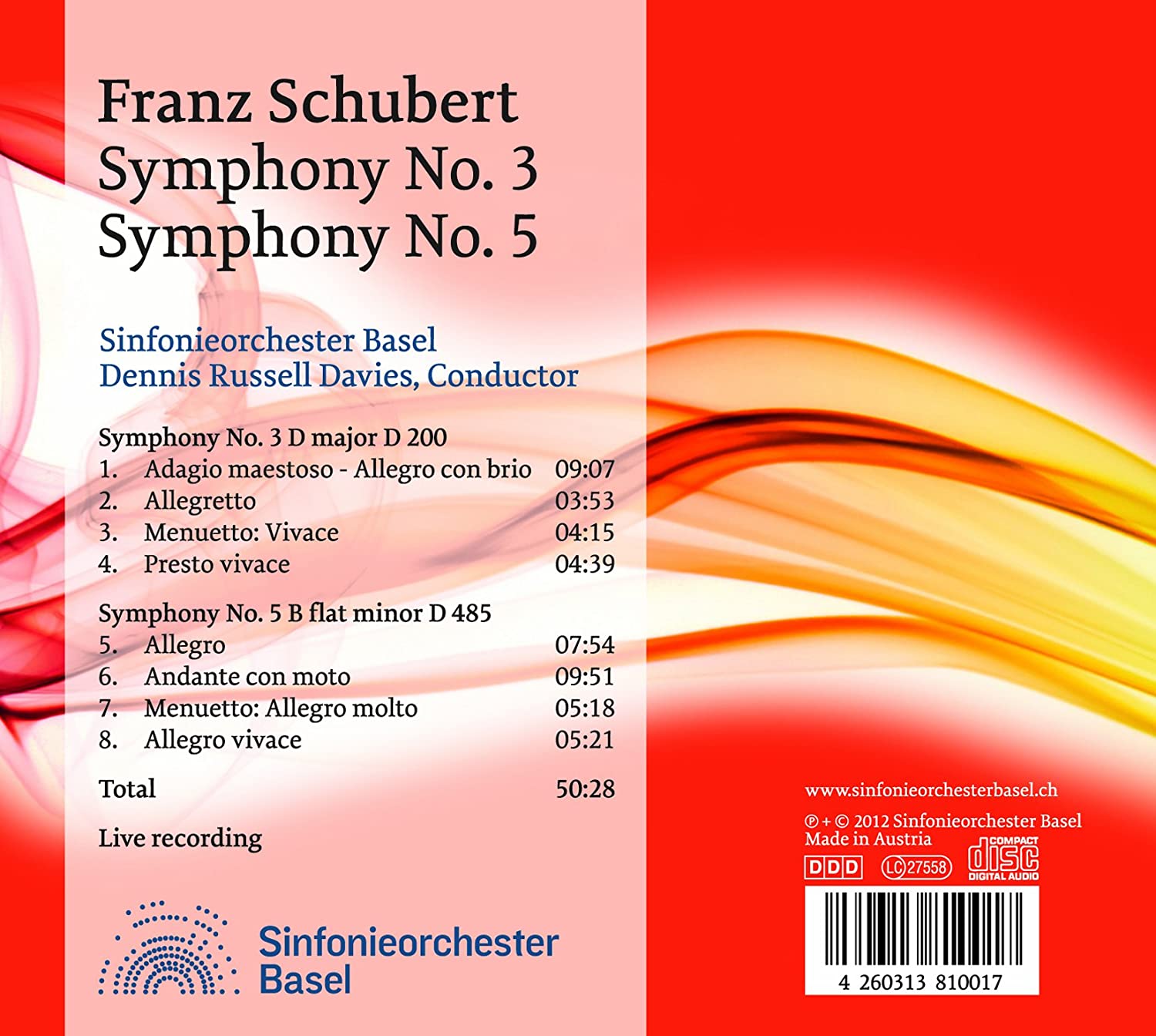 Schubert: Symphony No. 3 & Symphony No. 5 - slide-1