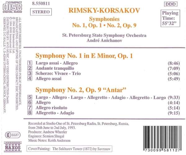RIMSKY-KORSAKOV: Symphonies nos. 1 & 2 - slide-1