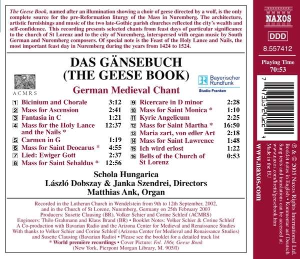 Das Gänsebuch (The Geese Book): German Medieval Chant - slide-1
