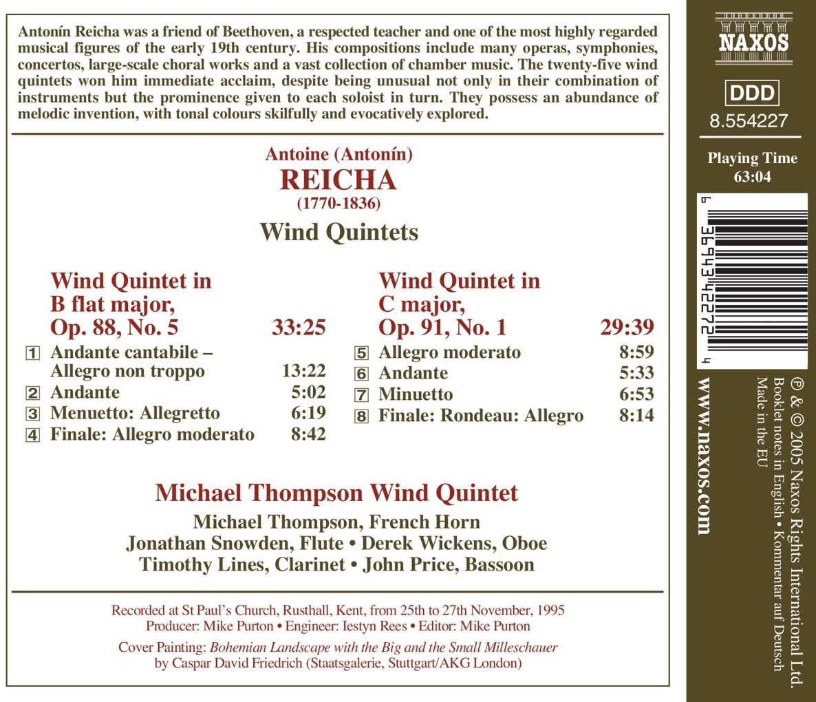REICHA: Wind Quintets - slide-1