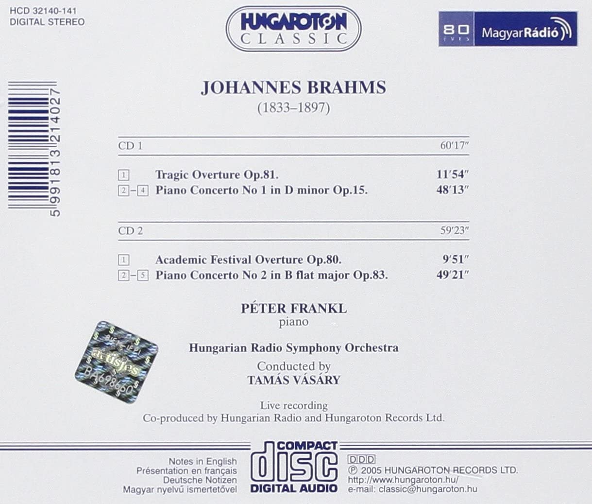 Brahms: Piano concertos nos 1 & 2 - slide-1