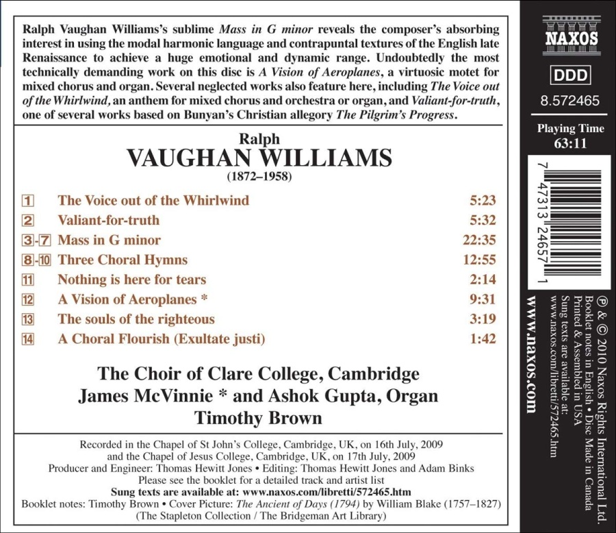 VAUGHAN WILLIAMS: Sacred Choral Music - slide-1