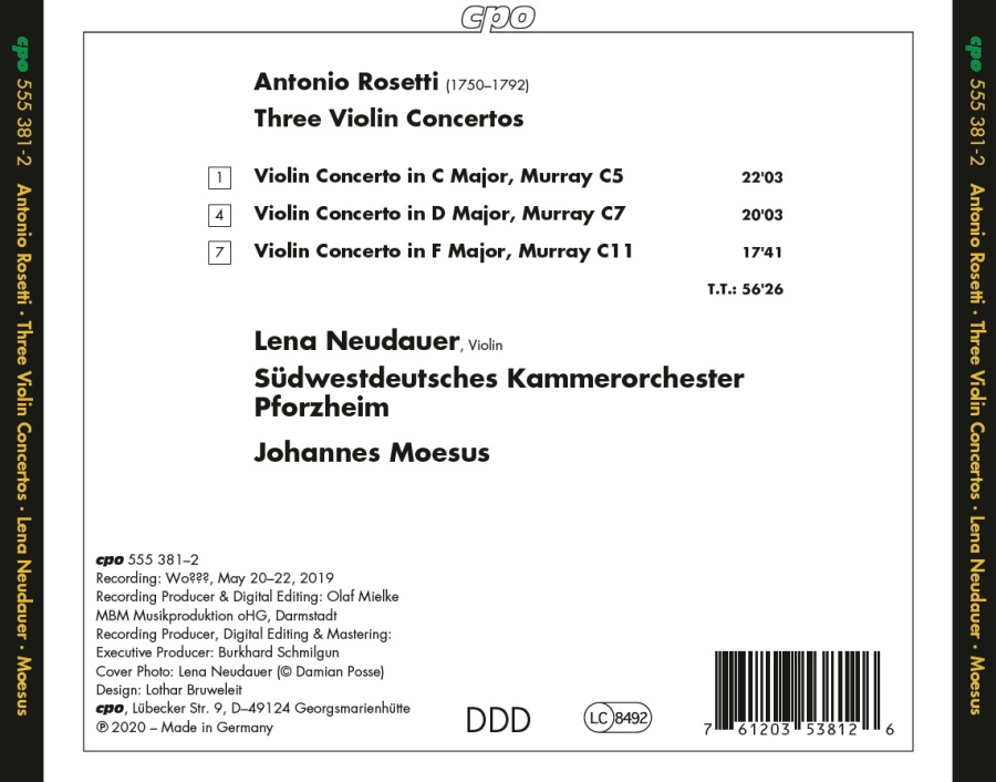 Rosetti: Three Violin Concertos - slide-1