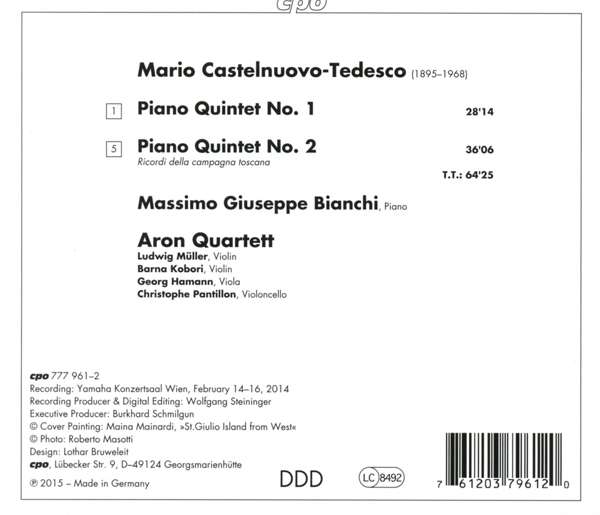 Castelnuovo-Tedesco: Piano Quintets 1 & 2 - slide-1