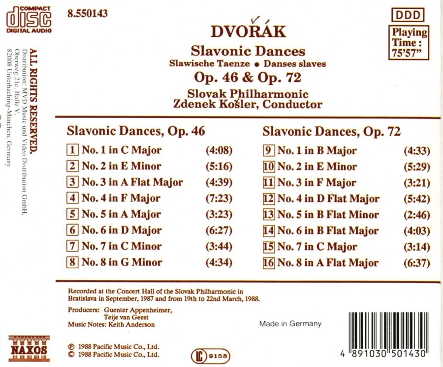 Dvorak: Slavonic Dances 46 & 72 - slide-1