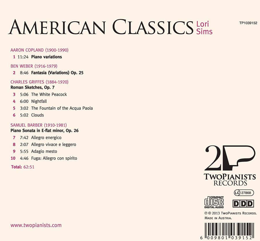 American Classics - Aaron Copland, Ben Weber, Charles Griffes, Samuel Barber - slide-1