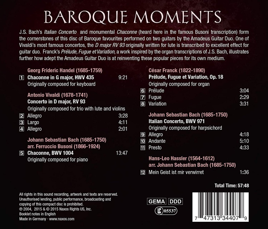 Baroque Moments - Handel; Vivaldi; Bach; Franck; Hassler - slide-1