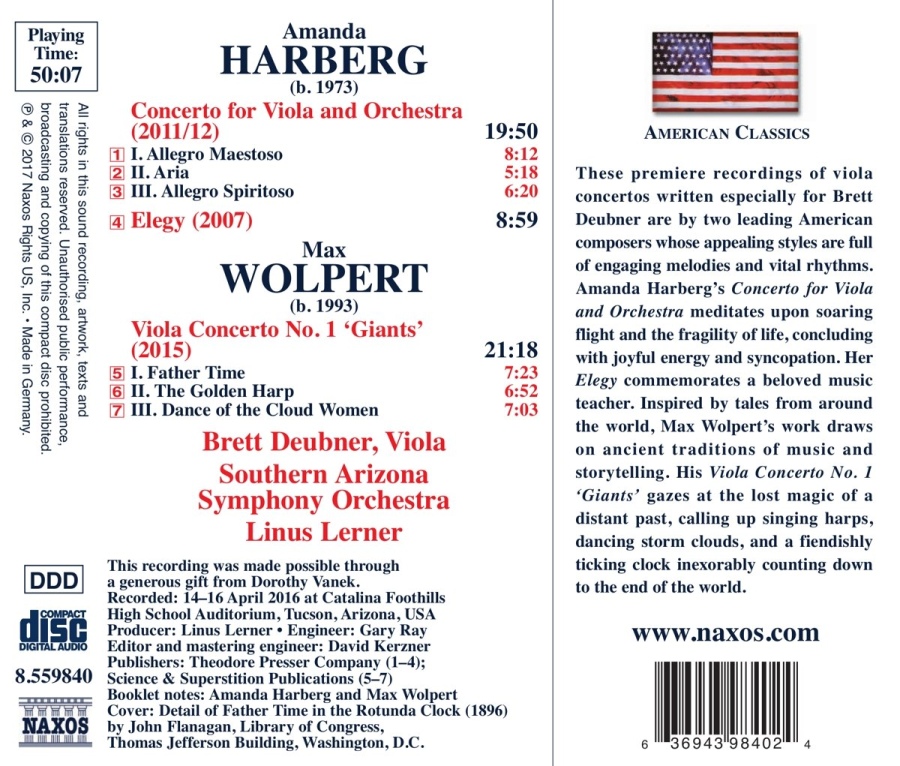 Harberg & Wolpert: Viola Concertos - slide-1