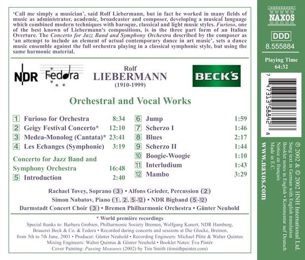 LIEBERMANN: Orchestral and Vocal Works - slide-1