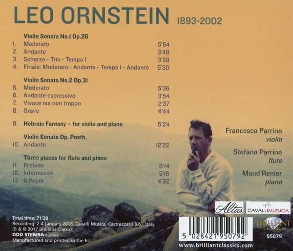 Ornstein: Complete Violin Sonatas - slide-1