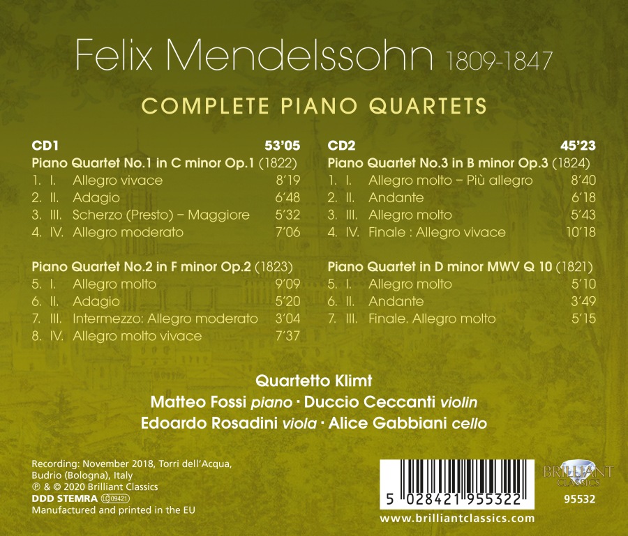 Mendelssohn: Complete Piano Quartets - slide-1