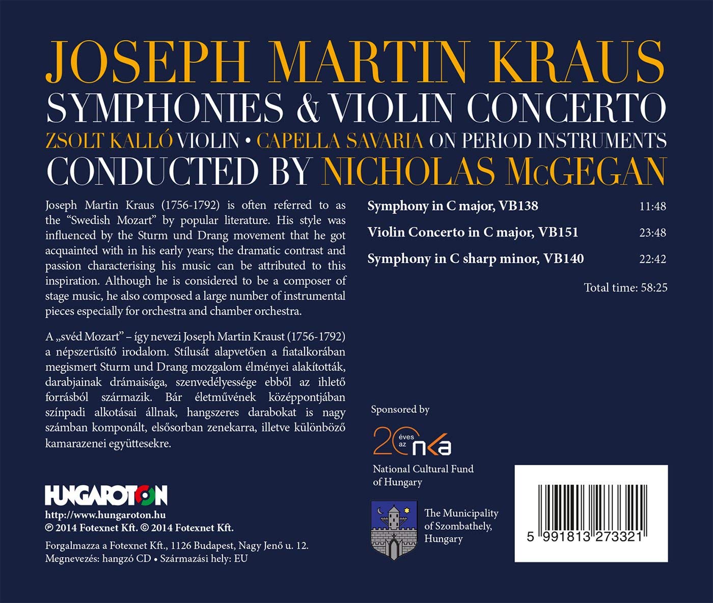 Kraus: Symphonies & Violin Concerto - slide-1