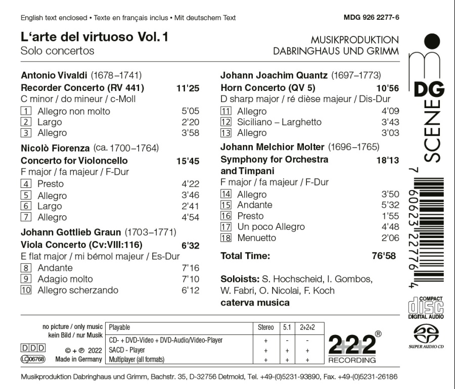 L‘Arte del Virtuoso Vol. 1 - Solo Concertos - slide-1