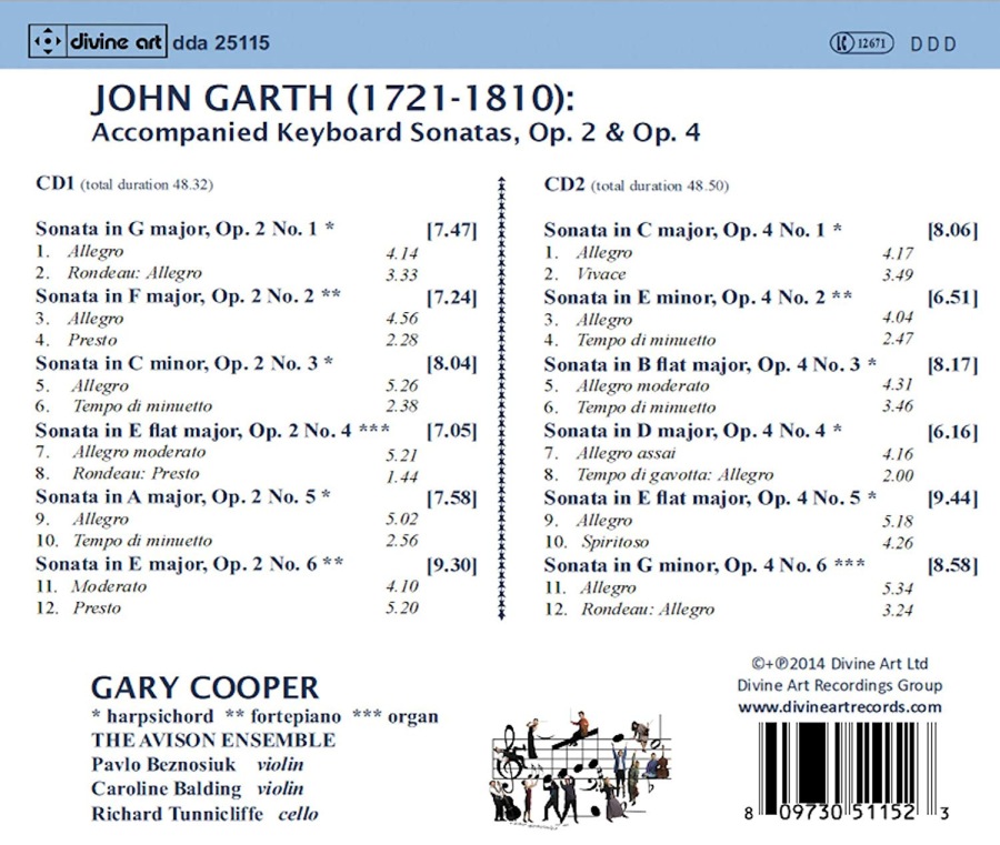 Garth: Accompanied Keyboard Sonatas Op. 2 & Op. 4 - slide-1