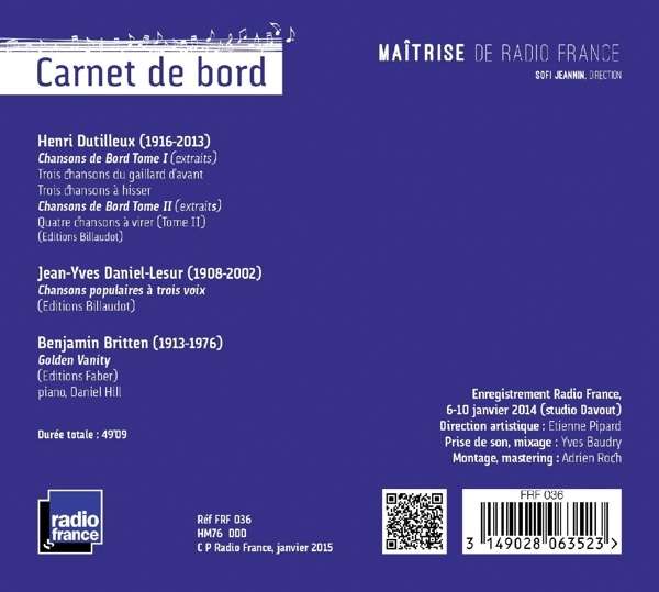 Carnet de bord - Dutilleux; Britten; Daniel-Lesur - slide-1