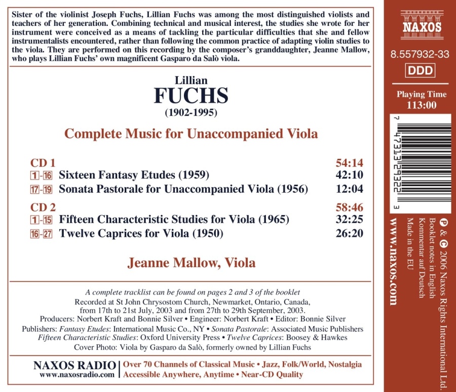 Fuchs: Complete Music for Unaccompanied Viola - slide-1